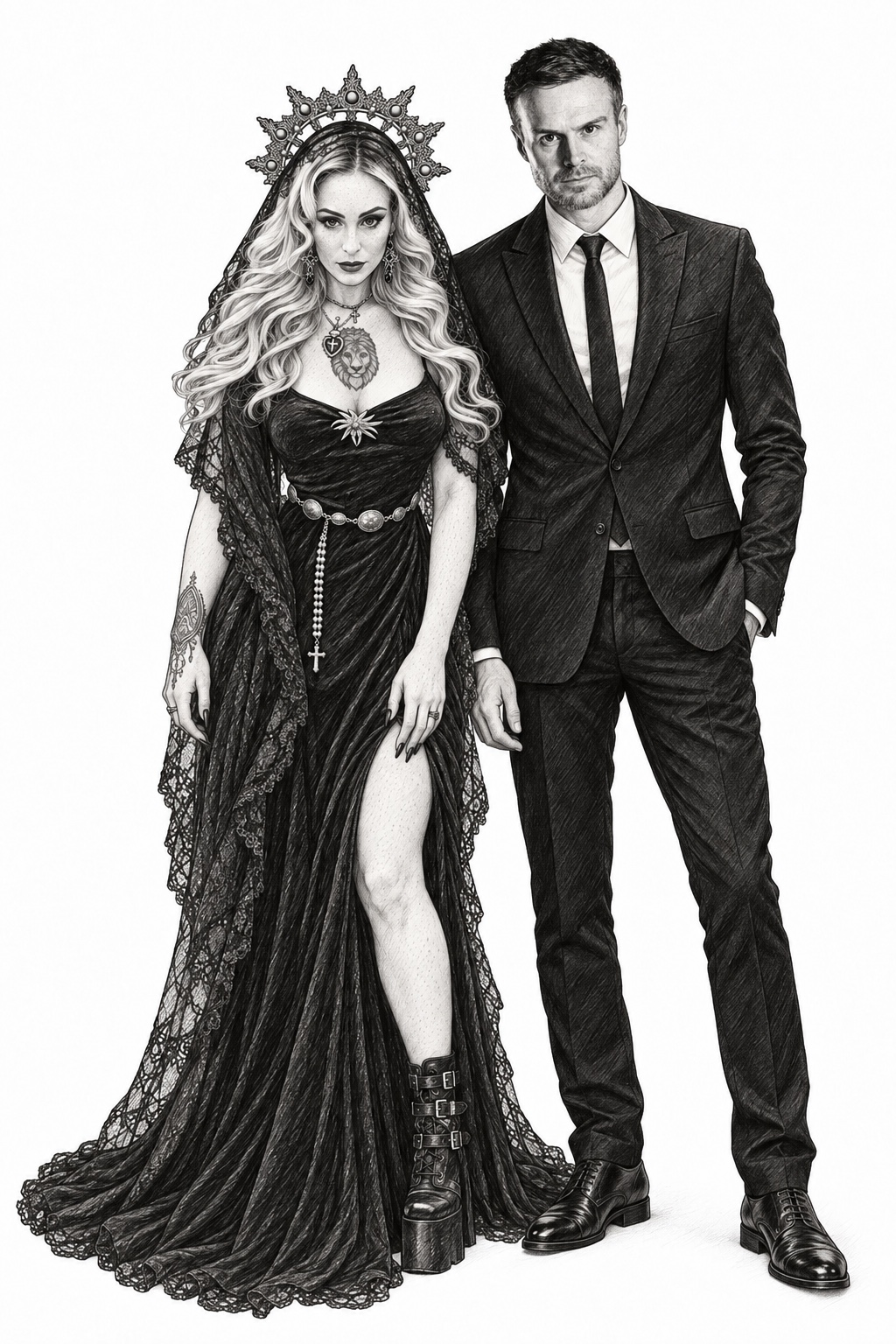 Illustration of Jade Murphy and Dane Brookes